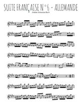 Suite française N°6 Allemande de J-S Bach